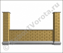 Забор из бетонных блоков Стоунвиль №2